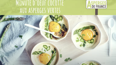 2596Assiette végétarienne d’asperges vertes & blinis de céleri